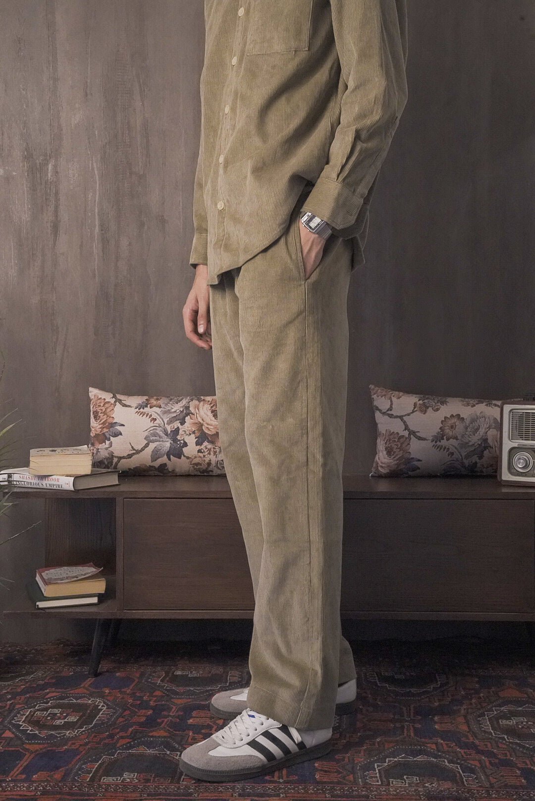 Corduroy Lemon Grass Men Trouser