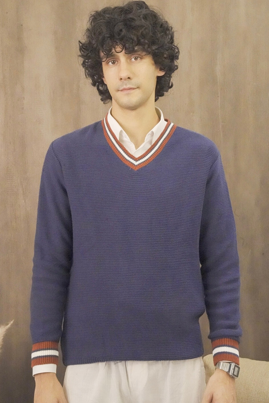 Male Navy Blue Sweater