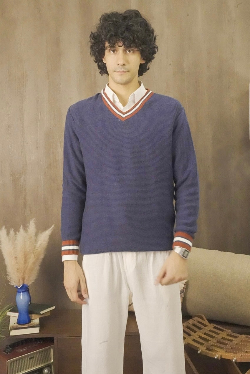 Male Navy Blue Sweater