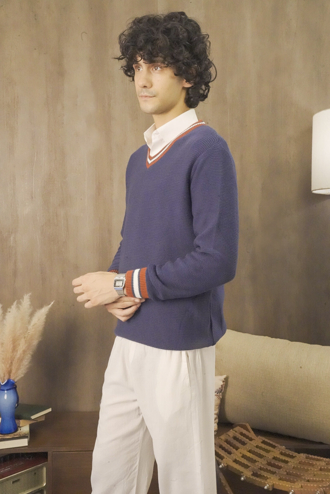 Male Navy Blue Sweater