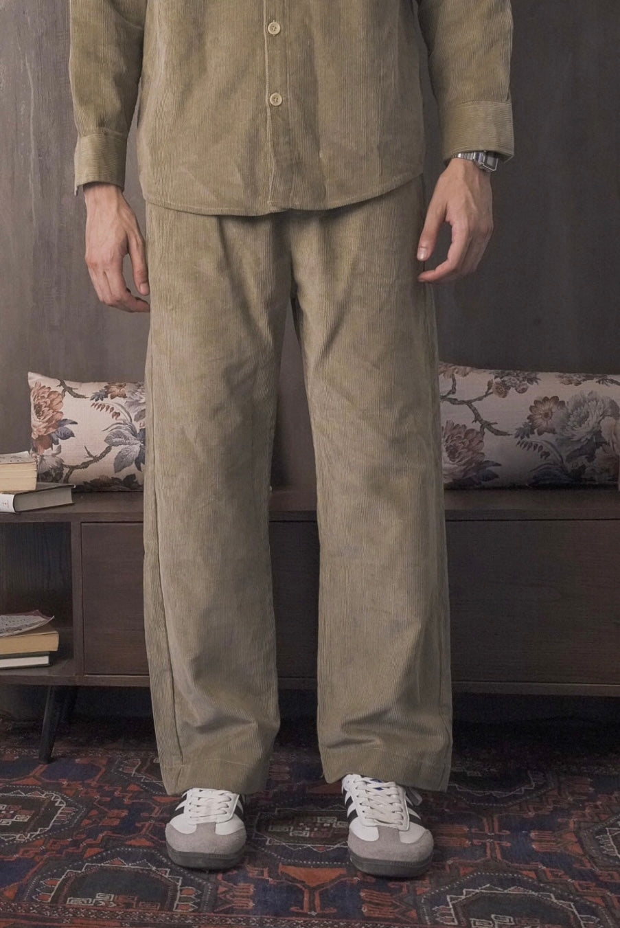 Corduroy Lemon Grass Men Trouser