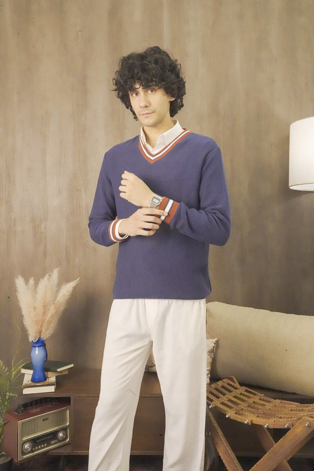 Male Navy Blue Sweater