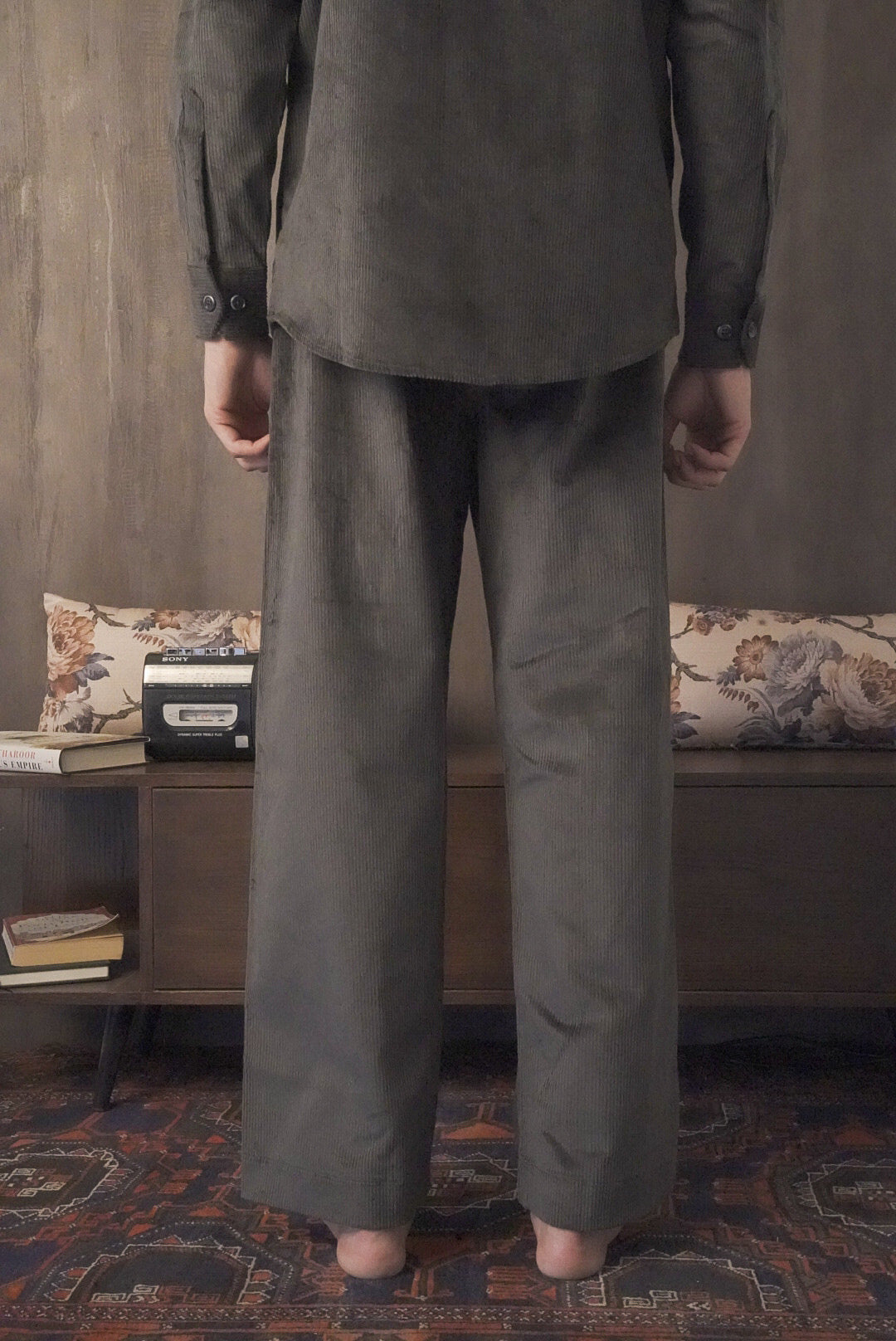 Corduroy Dark Green Men Trouser