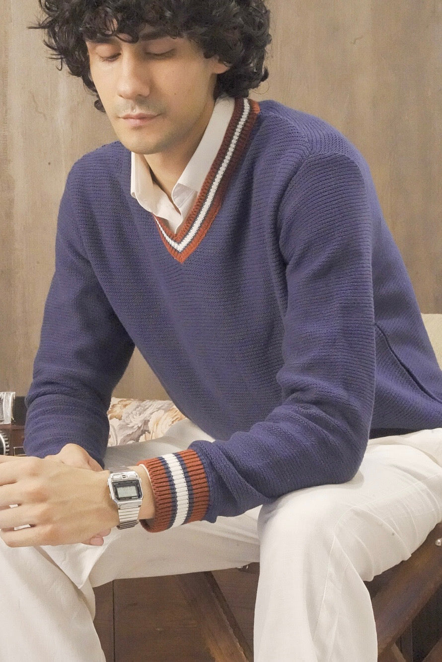 Male Navy Blue Sweater