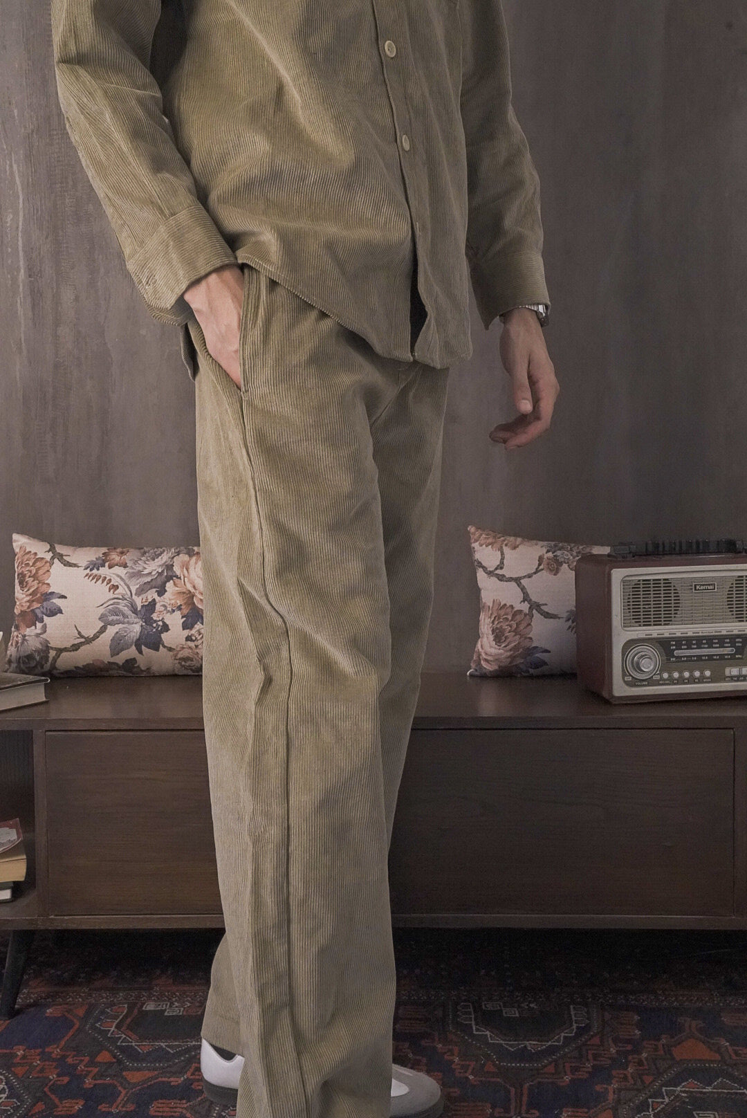 Corduroy Lemon Grass Men Trouser