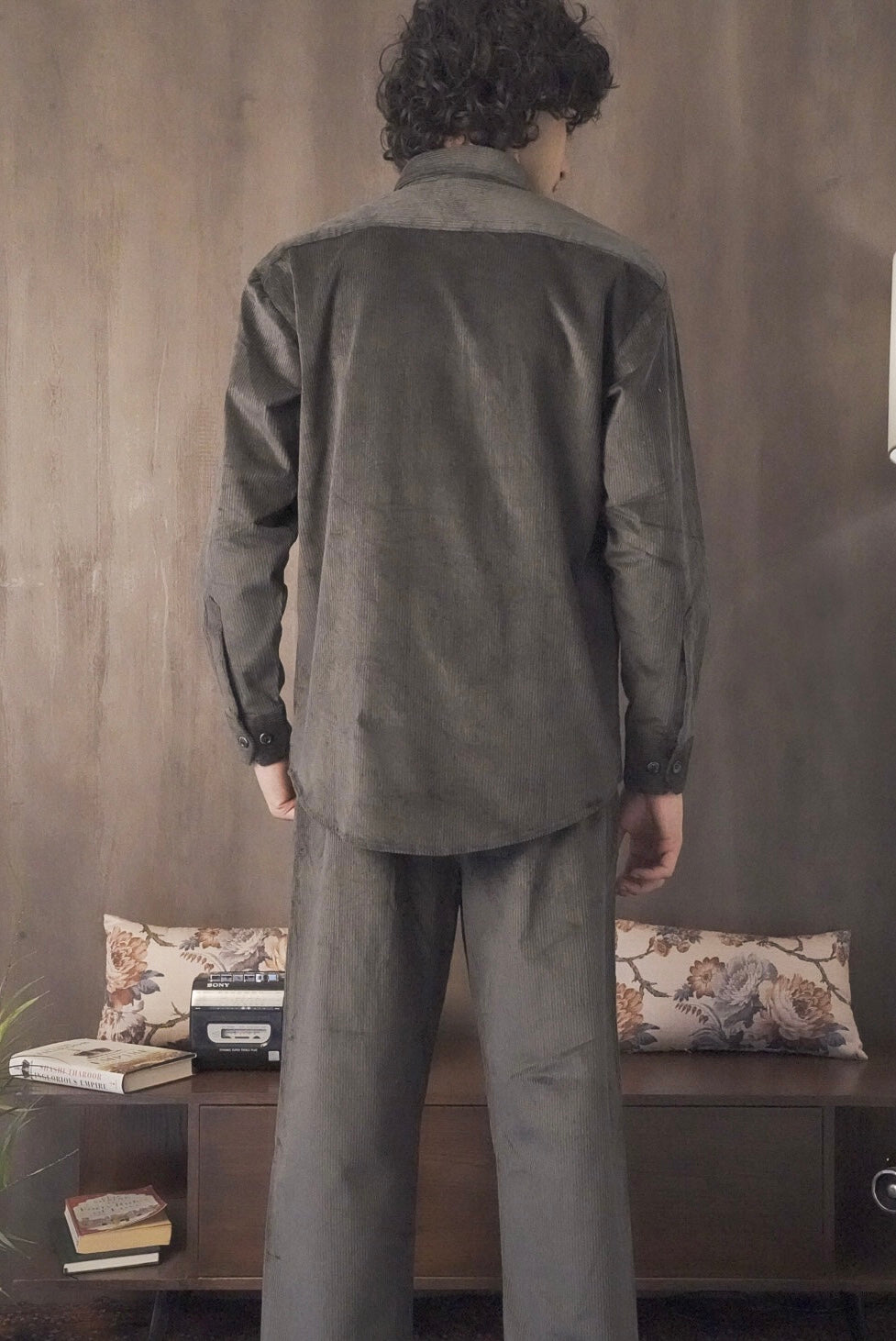 Corduroy Dark Green Men Shirt