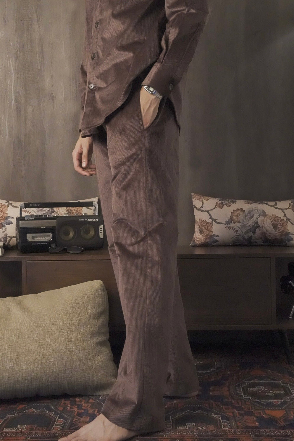 Corduroy Chocolate Brown Men Trouser